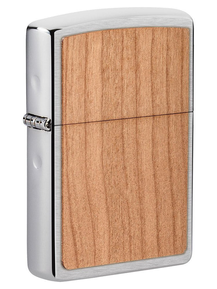 Zippo Lighter: Woodchuck Cherry - Brushed Chrome 49462