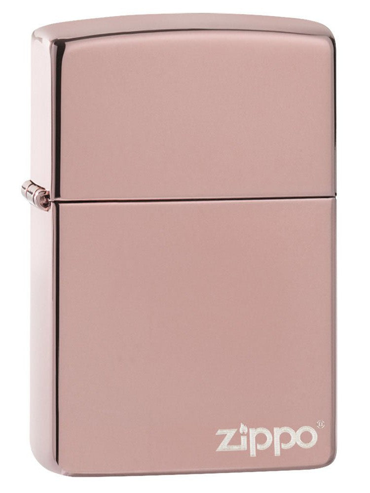 Zippo Lighter: Zippo Logo - High Polish Rose Gold 49190ZL