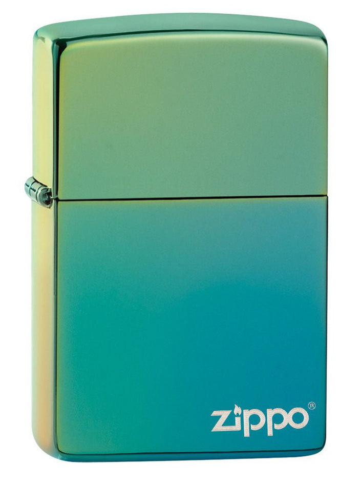 Zippo Lighter: Zippo Logo - High Polish Teal 49191ZL