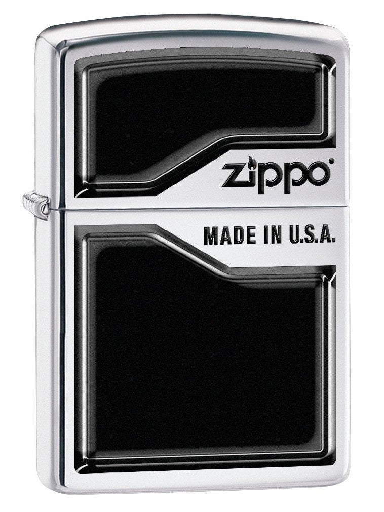 Zippo Lighter: Zippo, Made in USA - High Polish Chrome 78075