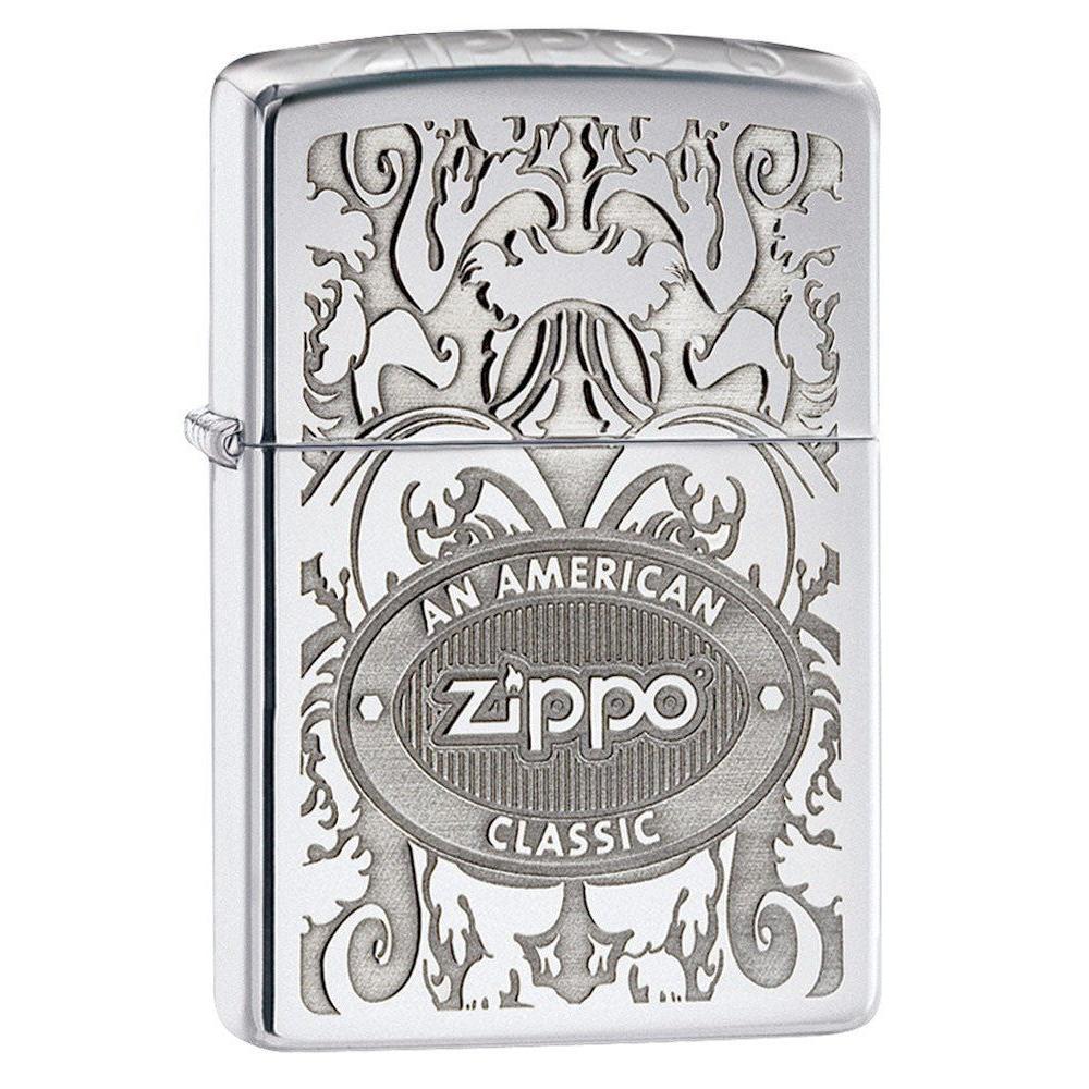 Zippo Pipe Lighter: American Classic, Crown Stamp - High Polish Chrome 24751PL