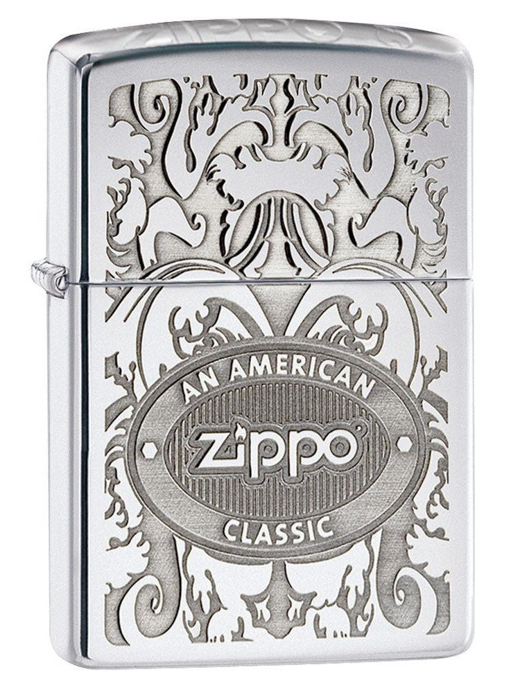 Zippo Pipe Lighter: American Classic, Crown Stamp - High Polish Chrome 24751PL