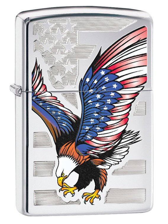 Zippo Pipe Lighter: American Eagle - High Polish Chrome 28449PL