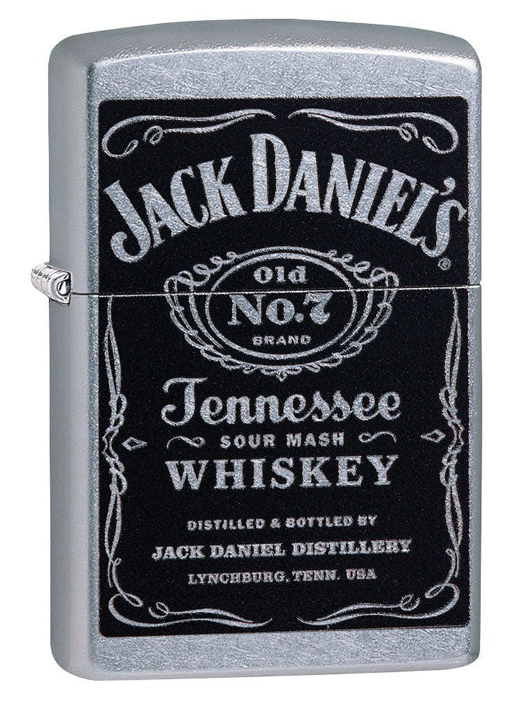 Zippo Pipe Lighter: Jack Daniels "Old No. 7" Logo - Street Chrome 24779PL