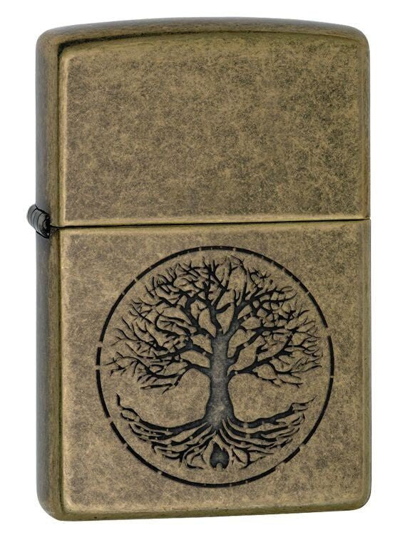 Zippo Pipe Lighter: Tree of Life - Antique Brass 29149PL