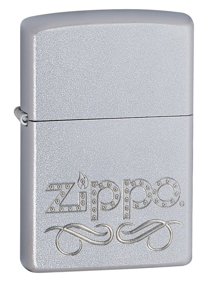 Zippo Pipe Lighter: Zippo Scroll - Satin Chrome 24335PL